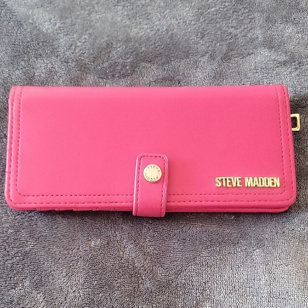 Steve Madden Pink Trifold Wallet